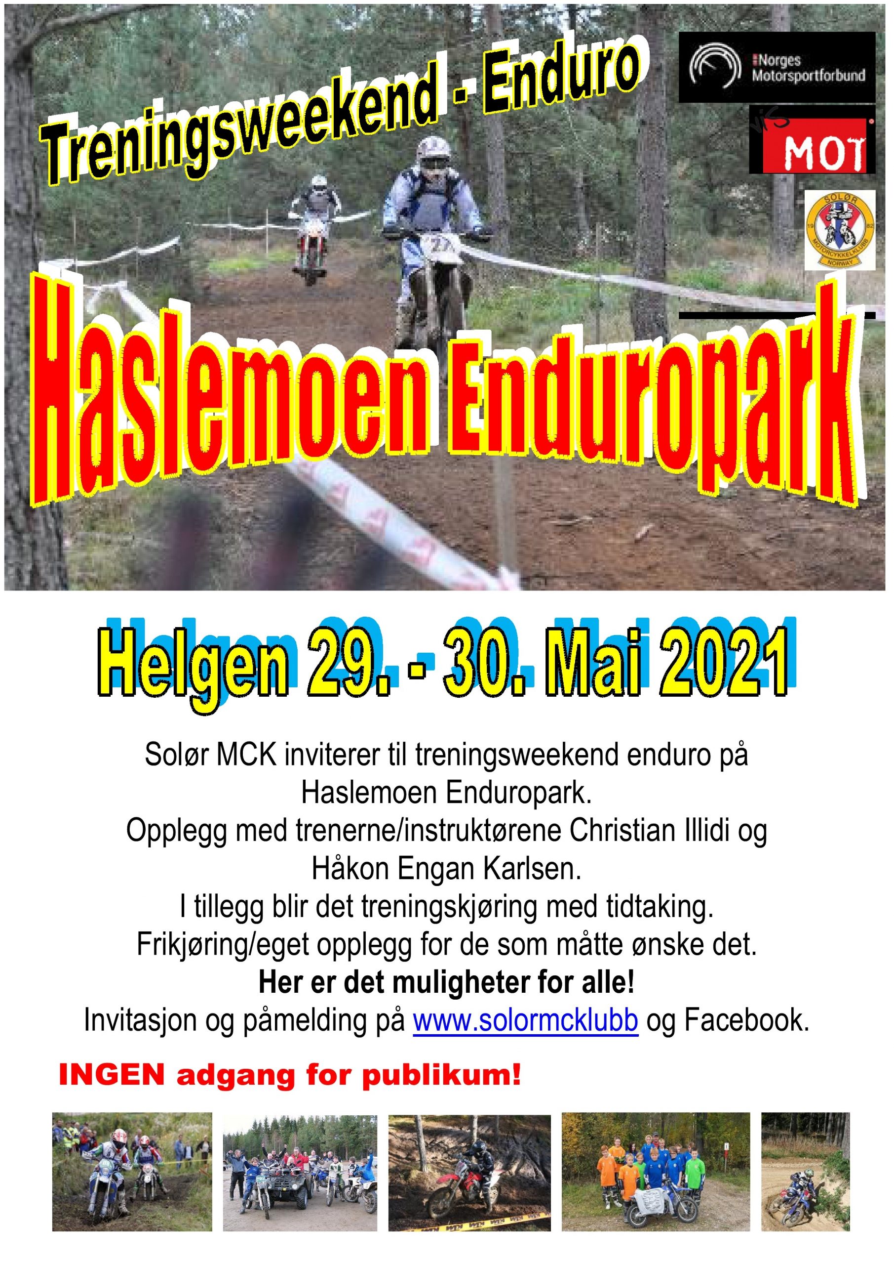 2 - POSTER treningsweekend enduro - Haslemoen Enduropark - mai 2021