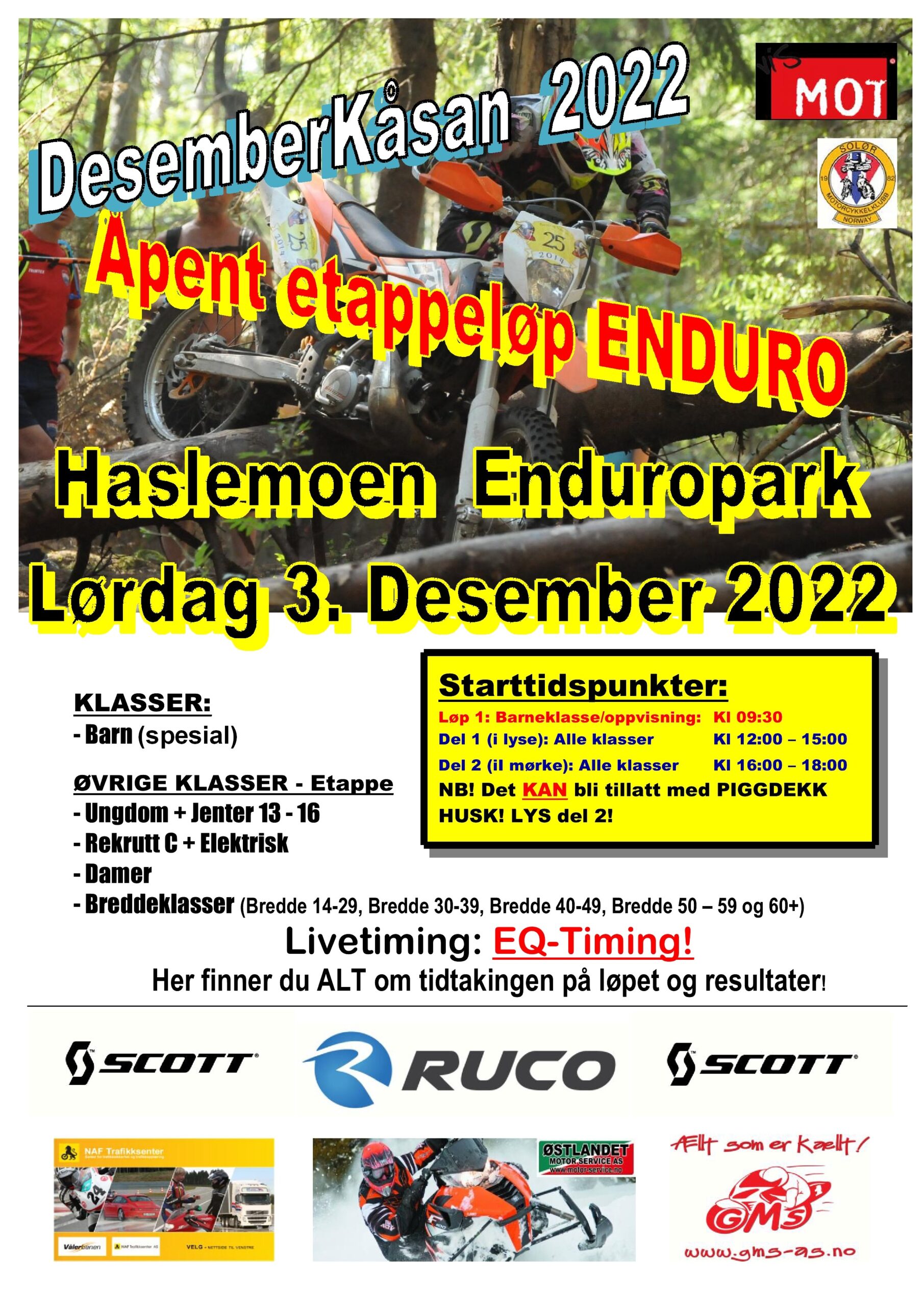 Poster Breddeløp enduro - DesemberKåsan 2022