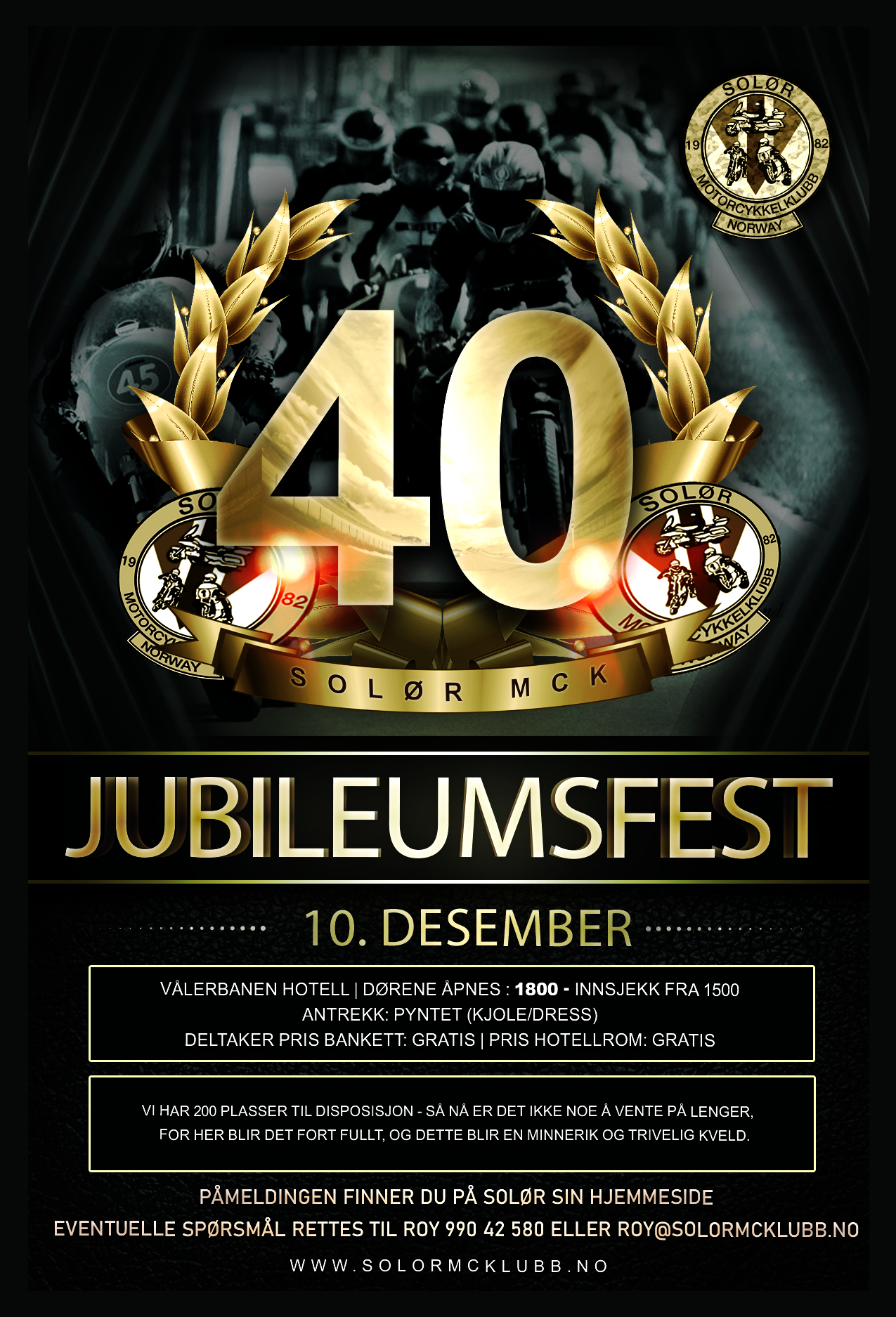 Poster - Invitasjon Jubileumsfest - 10.12.2022