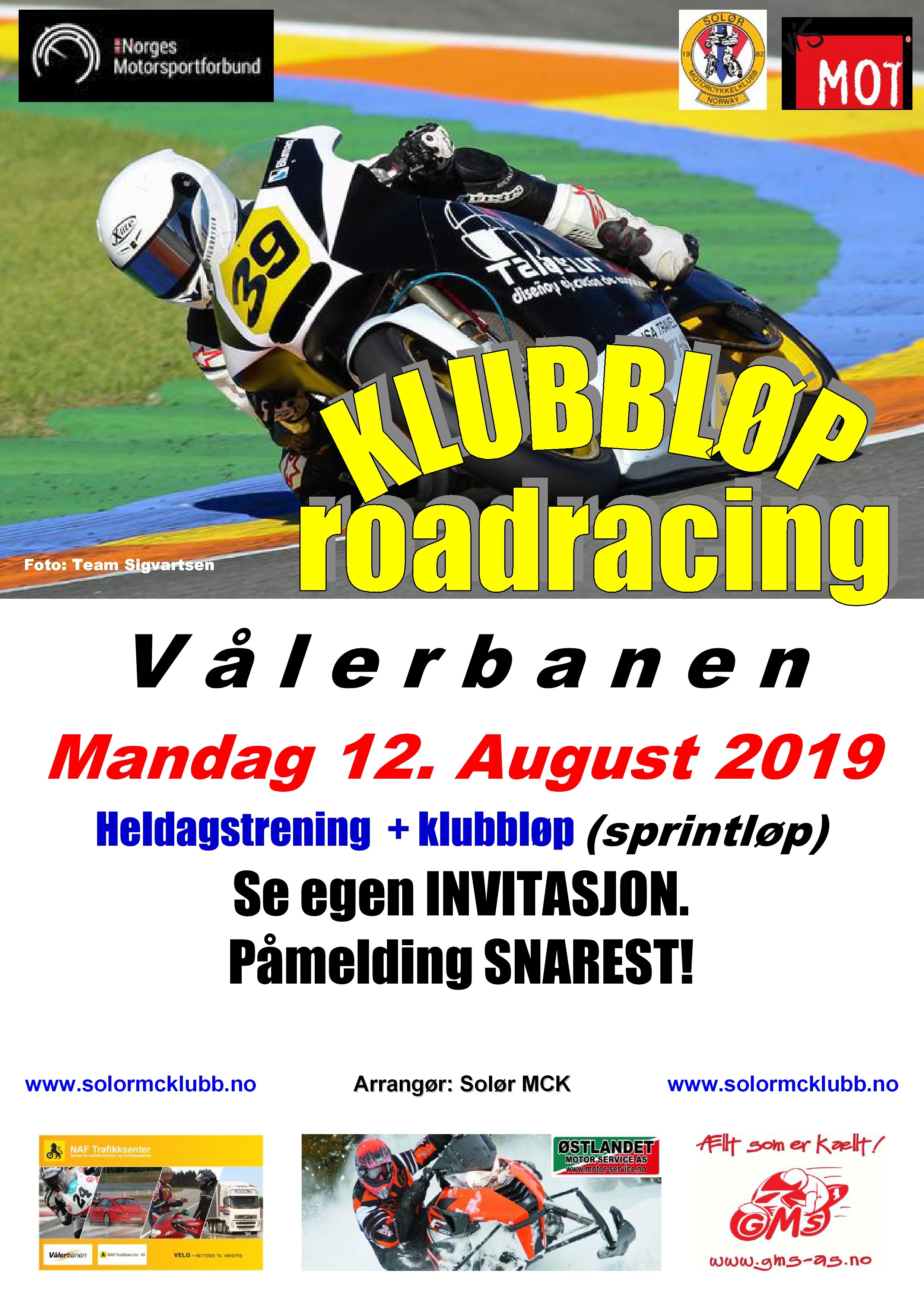 Poster KLUBBLØP 2 - RR 2019